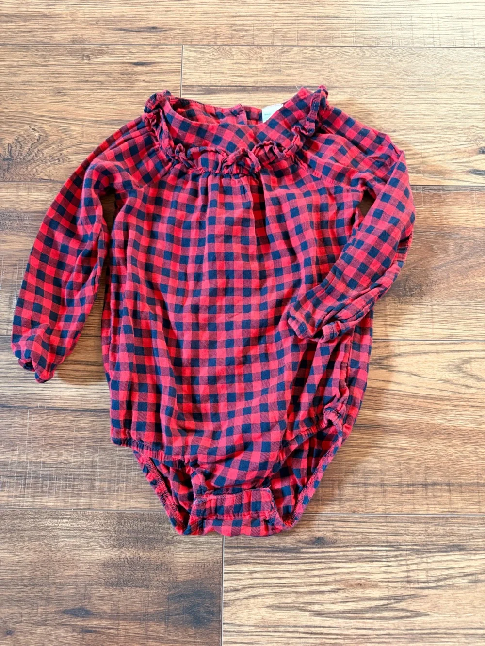 Vintage OshKosh B’gosh Overalls Set 18M Buffalo Plaid 80s 90s